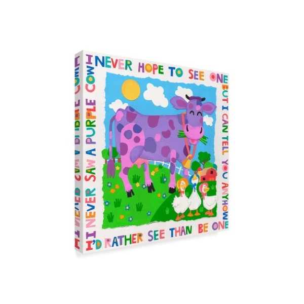 Cheryl Piperberg 'I Never Saw A Purple Cow' Canvas Art,24x24